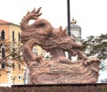 Macau Cotai Strip Chinese Zodiac Dragon Sculpture Entrance City of Dreams Hotel Venetian Resort Architecture Royalty Free Stock Photo