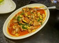 Macau Fisherman`s Wharf Thai Food Thailand Cuisine Restaurant Fried Clams Seafood Dish Hot Spicy Chilly Sauce