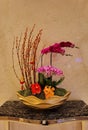 Macau Galaxy Resort Raffles Hotel Chinese New Year Red Flower Orchids Cherry Blossom Arrangement Red Packet Laisi Decoration