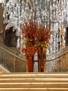 Macau Galaxy Resort Raffles Hotel Chinese New Year Red Flower Orchids Cherry Blossom Arrangement Red Packet Laisi Decoration