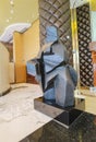 Macau Grand Lisboa Casino Gallery Museum Taiwanese Zhu Ming Taichi JuMing Tai Chi Bronze Sculpture People Figures Sculpture