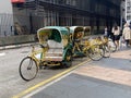 Portuguese Macau Grand Lisboa Hotel Vintage Tricycle Retro Transportation Leisure Travel Macao Lifestyle Bicycle Driver