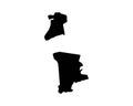 Macau Map. Macao Country Map. Black and White Macanese National Nation Outline Geography Border Boundary Shape Territory Vector Il
