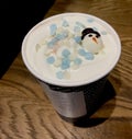 Macau McDonald Airport McCafe Snowman Latte Arts Winter Special Coffee Marshmallow Sweet Snack