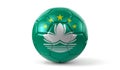 Macau - national flag on soccer ball