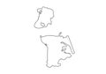 Macau outline map state shape country borders