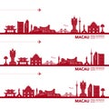 Macau travel destination vector illustration