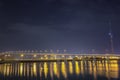 Macau Taipa Bridge at night in Macau Royalty Free Stock Photo