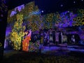 Macau Teamlab Supernature Sun flower Blossom Theatre Stage Lighting Colorful Imagination Laser Entertainment 3D Projection Mapping