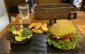 Macau Vegetarian Food Veggie Castle Green Giant Burger Broccoli Peas Quinoa Lettuce Tomato Tempeh Sprout Spinach Vegan Health Meal