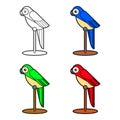 Macaw icon set