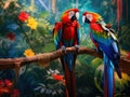 Macaw parrot birds Royalty Free Stock Photo