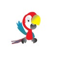 Macaw parrot cartoon illustration