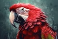 Macaw parrot colorful closeup. Generate Ai