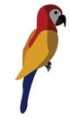 Macaw parrot, illustration, vector Royalty Free Stock Photo