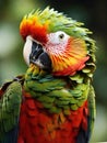 Macaw portrait in macro focus