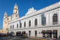 MACAY Museum and the San Ildefonso Cathedral in Merida, Yucatan,