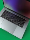 MacBook Pro 16 inch similar laptop computer detail Royalty Free Stock Photo