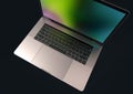 MacBook Pro 16 inch similar laptop computer detail Royalty Free Stock Photo