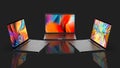 MacBook Pro a new version OS for Mac of the laptop from Apple. Royalty Free Stock Photo