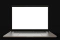 MacBook Pro silver similar laptop computer, front view Royalty Free Stock Photo