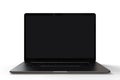 MacBook Pro space grey similar laptop computer, front view Royalty Free Stock Photo