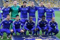 Maccabi Tel-Aviv players pose for a group photo