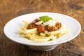 maccheroni with bolognaise Royalty Free Stock Photo