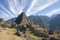 Macchu Picchu clouds Royalty Free Stock Photo