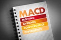 MACD - Moving Average Convergence Divergence Royalty Free Stock Photo