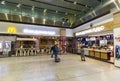 Macdonalds franchise restaurant in Pulkovo airport with modern staffless systems for customers