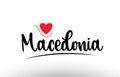 Macedonia country text typography logo icon design