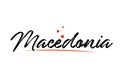 Macedonia country typography word text for logo icon design