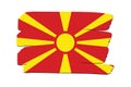 Macedonia Flag with colored hand drawn lines in Vector Format Royalty Free Stock Photo