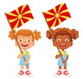 Macedonia flag in hand set