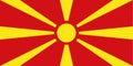 Macedonia flag vector Royalty Free Stock Photo