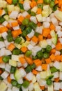 Macedonia salad, macedoine de legumes, mixed vegetable salad, french cuisine Royalty Free Stock Photo