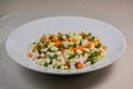 Macedonia salad, macedoine de legumes, mixed vegetable salad, french cuisine Royalty Free Stock Photo