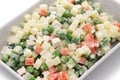 Macedonia salad, macedoine de legumes, mixed vegetable salad Royalty Free Stock Photo