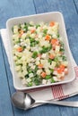 Macedonia salad, macedoine de legumes, mixed vegetable salad Royalty Free Stock Photo