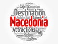 Macedonia word cloud, business and travel concept