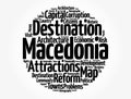 Macedonia word cloud, business and travel concept