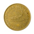 2 macedonian denar coin 2001 reverse Royalty Free Stock Photo