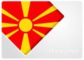 Macedonian flag design background. Vector illustration.