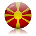 Macedonian flag glass icon vector illustration