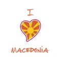 Macedonian flag patriotic t-shirt design.