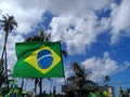 Maceio, AL, Brazil - May 26 2019 - Brazilian flag