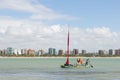 Maceio, Brazil - September, 04 2017. Couple of tourists is doing