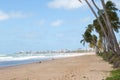 Maceio, Brazil - September, 05 2017. Cruz das Almas beach almost