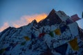 Machapuchare peak at sunrise from Annapurna Base Camp ,Nepal. Royalty Free Stock Photo